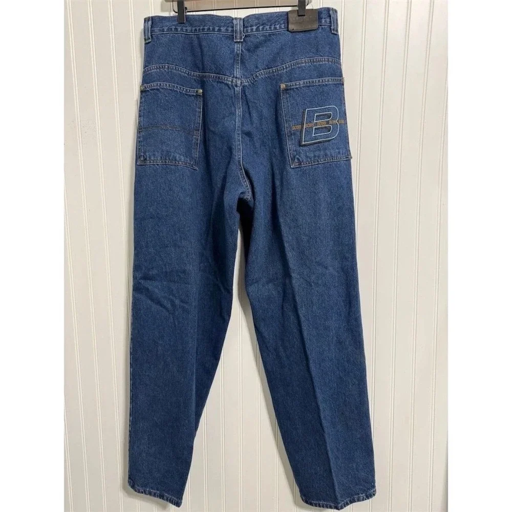 Vintage 90s Boss Jeans Mens 38 Baggy‎ Wide Leg Skater Hip Hop Streetwear Y2K
